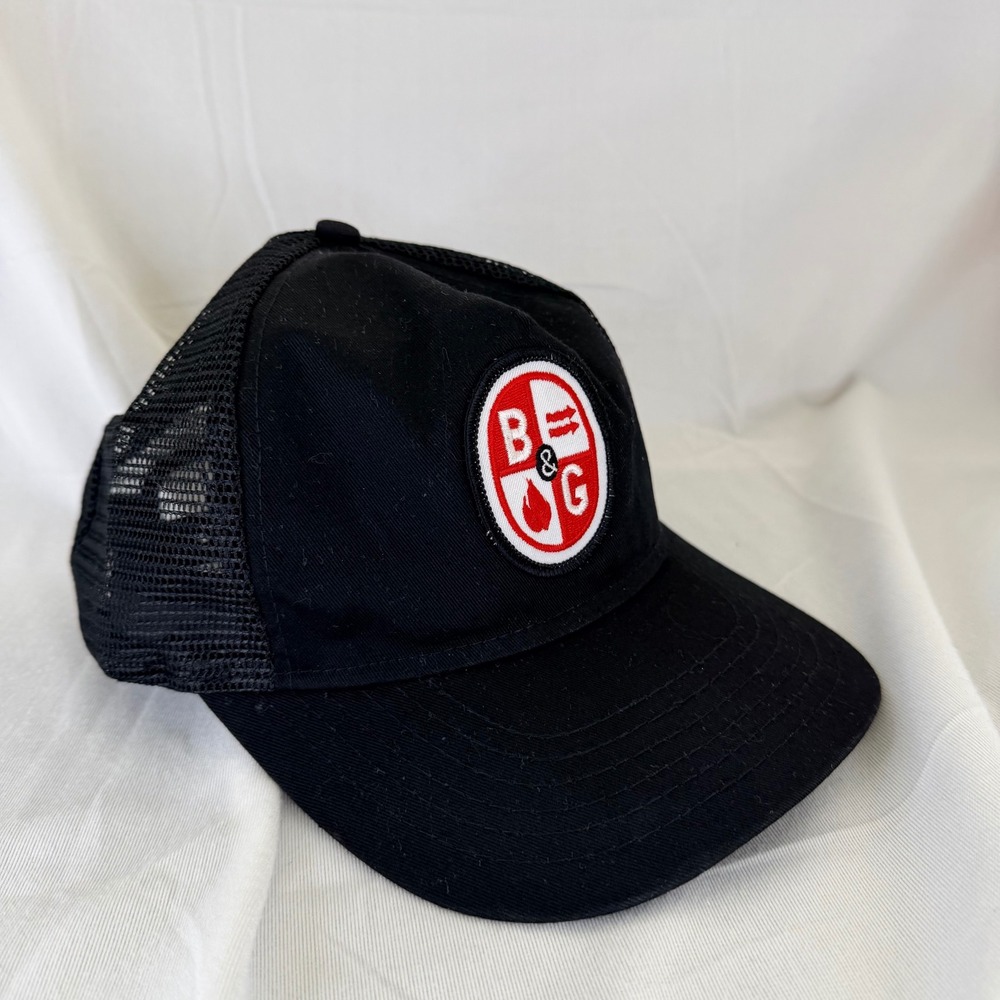 Designer Award Headwear Black Snapback Trucker Hat B&G Embroidered Patch Cap